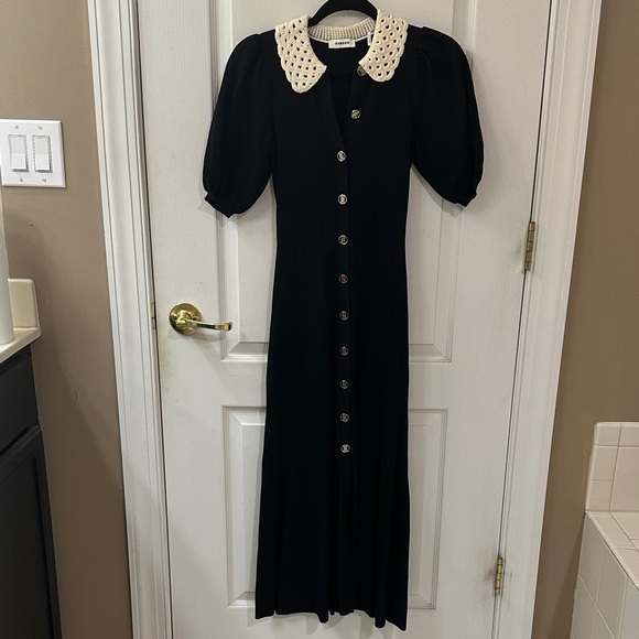 Sandro
Villa Crochet Collar Midi Dress Exclusive - Picture 2 of 9